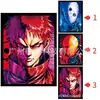 League of Legends Pintura Estereoscópica 3D a Ojo Desnudo Pintura de Rejilla Graduada Colgante de Pared Decorativo Serie de Dibujos Animados Marco de Madera Negro Montado en stock