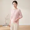 Suéter Nuevo de Lana Otoño e Invierno para Mujer Cuello Redondo Manga Larga Tejido de Punto Holgado Cárdigan Color Sólido Para Ir al Trabajo Borde Enrollado Capa Interior Chaqueta Exterior