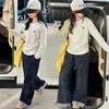 Roupas Infantis Atacado para Exportação: Blusas de Algodão para Meninas, Novo Estilo 2026, Moletom Fashionável Falso Duas Peças Infantil com Mangas Longas