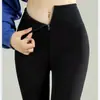 Leggings Térmicos de Algodón Ajustados de Talle Alto con Forro Polar Engrosado para Mujer, Tallas Grandes, Colección Otoño/Invierno 2023