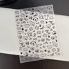 Adesivos Fofos de Unhas com Grafite e Animais Fofos Gato Filhote Samoyed Decalques de Unha Decoração Estilo Simples Atacado