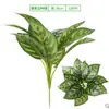 [Planta de Hierba de 12 Hojas Individual] Plantas Simuladas con Hierba Sala de Estar Centro Comercial Fondo Sala de Exposiciones Decoración Adornos de Paisajismo de Plástico