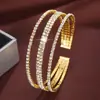 Joyería Transfronteriza Europea y Americana Nupcial Nuevo Estilo Pulsera de Cristal con Pedrería Pulsera Abierta Moda de Gama Alta Lujo