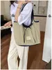 Bolsa de Lona para Mujer, Gran Capacidad, Nueva Versátil Bolso de Hombro Otoño e Invierno 2025, Bolso Tote Casual para Estudiante Universitaria, Viaje Diario