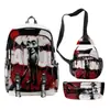 2025 Conjunto de Três Peças Mochila Escolar Mochila de Ombro Estojo de Lápis Homem de Palito de Madeira Transfronteiriço Shanhaijing Tungtungtung