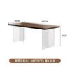Mesa Suspensa de Acrílico de Madeira Maciça Antiga Mesa de Jantar de Uso Duplo Madeira de Freixo Sala de Estar Mesa Comprida Mesa de Prancha Grande