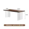 Mesa Suspensa de Acrílico de Madeira Maciça Antiga Mesa de Jantar de Uso Duplo Madeira de Freixo Sala de Estar Mesa Comprida Mesa de Prancha Grande