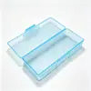 Caixa de Armazenamento Transparente com Tampa Flip-Top Sem Divisórias Nail Art Alicate de Cutícula Lixas Tiras Caixa de Armazenamento de Ferramentas Papelaria Peças Armazenamento Portátil