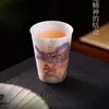Porcelana Blanca Dehua Porcelana de Jade Grasa de Oveja Taza de Té Personal para Uso Doméstico, Personalizable con Patrón de Logo, Adecuada para Eventos y Regalos, Taza del Anfitrión