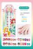 24 Peças de Unhas Vestíveis Princesa do Gelo e da Neve para Crianças, Adesivo de Unhas para Fantasia, Sereia Desenho Animado, Unhas Postiças Removíveis, Lantejoula