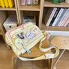 Bolsa Transversal Color-Blocking Estilo Japonês para Mulheres 2026 Novo Modelo Estilo College Bolsa Tote Versátil para Alunos do Ensino Fundamental Bolsa de Ombro Tendência