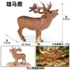 Crianças Simulação Veado-de-cauda-branca Animal Alce Veado Sika Modelo Ornamentos Sólidos Conjunto Brinquedos de Natal