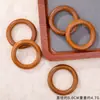 Estilo Nacional Trenzado Liso Madera Cruda Hecho a Mano Envuelto en Alambre Anillo Colgante Anillo de Madera DIY Colgantes Semiacabados para Campanilla de Viento de Cáscara de Fruta Accesorios