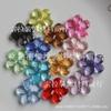 Suministro 11mm color sólido claro agujero grande color plástico flor pequeña diy bebé joyería con cuentas accesorios material