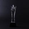 Gipsofila estrella de cinco puntas trofeo de cristal hecho a medida letras gratis medalla de cristal trofeo manualidades de premios adornos
