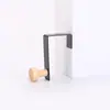 Gancho simple de acero inoxidable para colgar en la puerta, gancho para gabinete y armario, gancho para cajón, gancho para abrigos de almacenamiento montado en la pared sin perforación