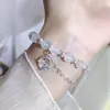 Pulsera de piedra de luna azul natural para mujer, cuentas de ojo de gato, estrella de la suerte, regalo para mejores amigas y estudiantes, venta al por mayor y dropshipping disponibles