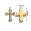 Aço Inoxidável Cruz Cristal Embellishment Diamante Artesanato Feito à Mão DIY Colar Pulseira Exquisite Pequenos Acessórios Pendentes