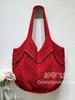 Bolsa feminina de algodão trançado 2025, nova bolsa de ombro vazada de malha, estilo preguiçoso, bolsa de praia para férias à beira-mar