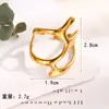 Anillo abierto nuevo de acero inoxidable, simple, único, elegante, exquisito, versátil para el uso diario, anillo irregular al por mayor