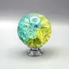 Manija Pequeña de Cristal con Grietas de Hielo de Color Quemado de Lujo Ligero Transfronteriza para Cajón y Puertas de Gabinete, Agujero Único, Venta Directa del Fabricante