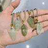 Pingente Buda Guanyin de Jade Natural Xinjiang Hetian, Cadeado Ruyi Auspicioso Folha de Nuvem Hetian, Pingente de Jade Hetian