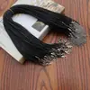 Moda Europeia e Americana Yiwu joias pequenas colar com cordão de couro pingente exagerado colar clavícula joias com cordão de cera acessórios atacado