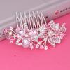 Pente de Noiva de Strass Novo da Coreia Joias Pente para Cabelo Coque com Laço Feminino Garfo de Cabelo Fabricante de Joias Atacado