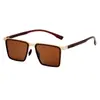 [Personalizado] Gafas de Sol de Montura Cuadrada Retro Europea y Americana para Hombre, Gafas de Sol Polarizadas de Moda para Hombre, Gafas de Sol al Por Mayor Transfronterizas