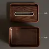 Caixa de Lenços com Textura de Madeira para Sala de Estar, Caixa de Lenços Doméstica, Luxo Leve, Porta-Guardanapos Criativo de Alta Qualidade, Adequado para Pousadas, Hotéis, Mesas de Centro