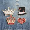 Deseo Venta caliente Nueva joyería Dibujos animados Lindo Caballero Sombrero Corona Amor Broche Fuente transfronteriza Venta caliente
