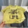 Ropa Infantil Estilo Coreano Conjunto de Verano para Niños 2026 Nuevo de Moda Fresco Camiseta de Manga Corta para Niños Ropa de Verano Elegante para Niños