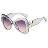 Gafas de sol de moda transfronterizas, nuevo estilo de influencer europeo y americano Ins 2025, forma de V, montura grande tipo mariposa para mujer, adelgazantes y con protección UV