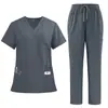 Entrega el mismo día en todos los colores y tallas. Uniformes de manga corta de secado rápido para hombres y mujeres, adecuados para cirugía, personal médico, ropa de trabajo para hospitales de mascotas.