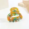 YHJ Clip de Agarre para Cabello Hueco Estilo Francés Vintage Placa de Ácido Acético Color Carey Pequeño Pinza Lateral Hueca Simple para Mujer