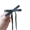 Estilo Ballet Vintage Puntos Negros y Blancos Pinza para el Cabello con Lazo Pinza para el Cabello con Lazo de Chica Dulce Pinza de Pato Peinado de Media Cola Accesorios para el Cabello