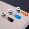 Conector tres en uno para muebles, rueda excéntrica de aleación de zinc, conector dos en uno de carga rápida con varilla, conector dos en uno de carga rápida
