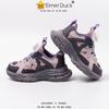 Sapatos Infantis de Botão Primavera e Outono 2024 Novos Sapatos Casuais Respiráveis Antiderrapantes de Solado Grosso Versáteis para Meninas Sapatos Infantis Zhongda Tendência