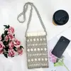 Bolso de Mano Hueco con Perlas Estilo Coreano Moda 2025 Nuevo Verano Tendencia Elegante Bolso de Hombro Único para Mujer Versátil Cruzado de Moda