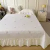 Juego de Tres Piezas de Cubre Cama de Algodón Puro, Sábana de Cama Acolchada de una Pieza 100% Algodón, Cubre Cama de Tatami, Antideslizante, Nuevo Modelo 2026, Adecuado para Todas las Estaciones