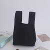 Bolso de Mano de Punto Bolso Balde Bolso Tote Tejido Bolso de Mujer Bolso Chaleco de Mujer Sencillo Souvenir 2024 Colores Contrastantes