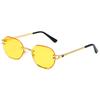 Gafas de Sol de Metal sin Montura de Moda para Mujer Nuevas Gafas de Sol de Montura Pequeña para Mujer Gafas de Sol Europeas y Americanas para Hombre