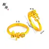 Anillo con un Apellido Aleatorio de los Cien Apellidos Familiares, Enviado con un Apellido Aleatorio, Diseño de Nicho, Moderno, Sencillo, Alto Valor Estético, Anillo Ajustable con Diseño de Moneda de Cobre