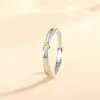 Anillo de Pareja Nuevo Nudo Anillo Abierto Personalizado de Moda Regalo de San Valentín Anillo de Oro de Moda Amor