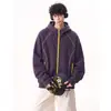 Sudadera con Capucha Hassu Line de Bloques de Color para Hombre, Chaqueta Deportiva con Cremallera Nueva Otoño 2026, Top Universitario Patchwork Deconstruido