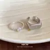 Anillo Abierto de Estrella con Circonita Cúbica Estilo Coreano Moderno Minimalista de Moda Anillo para el Dedo de Uso Diario Lujo Ligero Sensación de Alta Gama Joyería para Manos Venta al por Mayor