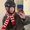 Bufanda fina larga pequeña de punto a rayas color-blocking con pompón para mujer, estilo diseñador, linda, calentador de cuello cálido, atmosférica, protección para el cuello, moderna
