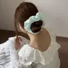 Goma para el pelo tipo scrunchie de color sólido simple estilo bosque para mujer, Cinchuelo de alta gama para el cabello, Alta elasticidad, Accesorio para el cabello con banda de goma duradera