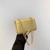 Bolso de mujer informal con cierre de hilo bordado, nueva moda de primavera 2024, bandolera de hombro sencilla, bolso cuadrado pequeño