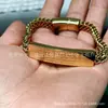 Pulsera de Acero de Titanio del Dios de la Riqueza de Cinco Caminos con Loto y Cinco Escrituras, Pulsera de Acero Inoxidable con Sutra del Corazón y Cierre Magnético, Pulsera para Hombre y Pareja